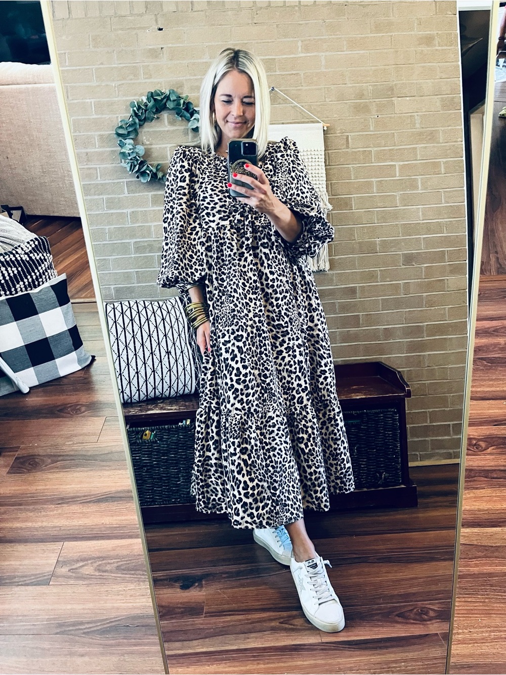 JODIFL Beige and Black Leopard Print Maxi Dress